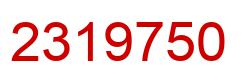 Number 2319750 red image