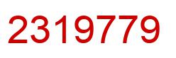 Number 2319779 red image
