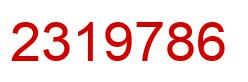 Number 2319786 red image