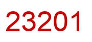 Number 23201 red image
