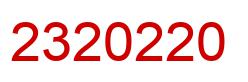 Number 2320220 red image