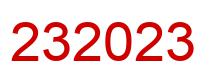 Number 232023 red image
