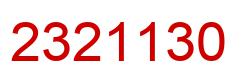 Number 2321130 red image