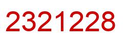 Number 2321228 red image