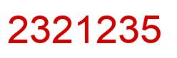Number 2321235 red image