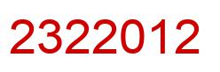 Number 2322012 red image