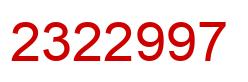 Número 2322997 imagen rojo