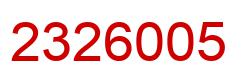 Number 2326005 red image