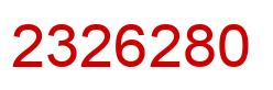 Number 2326280 red image
