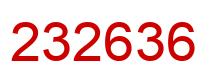 Number 232636 red image