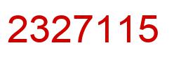 Number 2327115 red image