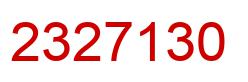 Number 2327130 red image