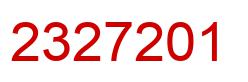 Number 2327201 red image