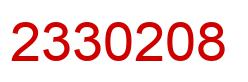 Number 2330208 red image