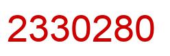 Number 2330280 red image