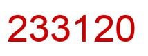 Número 233120 imagen rojo