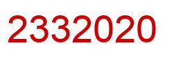 Number 2332020 red image