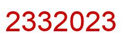 Número 2332023 imagen rojo