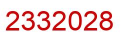Number 2332028 red image