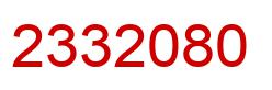 Number 2332080 red image