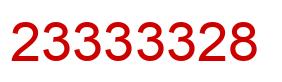 Number 23333328 red image