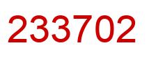 Número 233702 imagen rojo