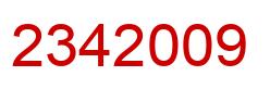 Número 2342009 imagen rojo