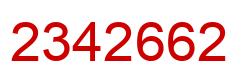Number 2342662 red image