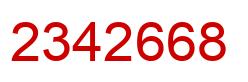 Number 2342668 red image
