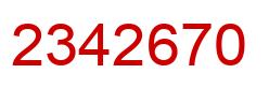 Number 2342670 red image