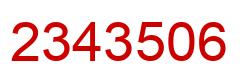 Number 2343506 red image