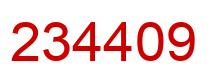 Número 234409 imagen rojo