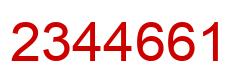 Number 2344661 red image