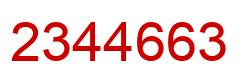 Number 2344663 red image