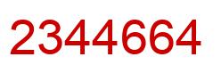 Number 2344664 red image