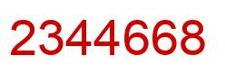 Number 2344668 red image