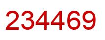 Number 234469 red image