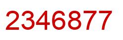 Number 2346877 red image