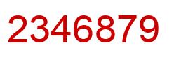 Number 2346879 red image