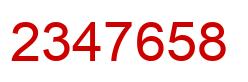 Número 2347658 imagen rojo
