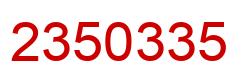 Número 2350335 imagen rojo