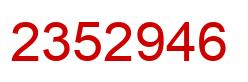 Number 2352946 red image