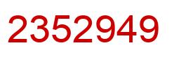 Número 2352949 imagen rojo