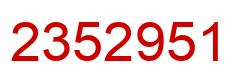 Número 2352951 imagen rojo