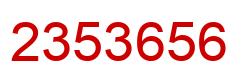Number 2353656 red image