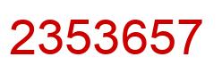 Number 2353657 red image