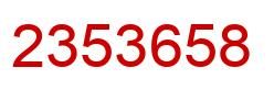 Number 2353658 red image
