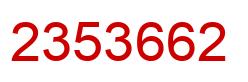 Number 2353662 red image