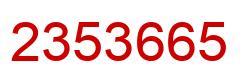 Number 2353665 red image