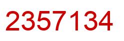 Number 2357134 red image